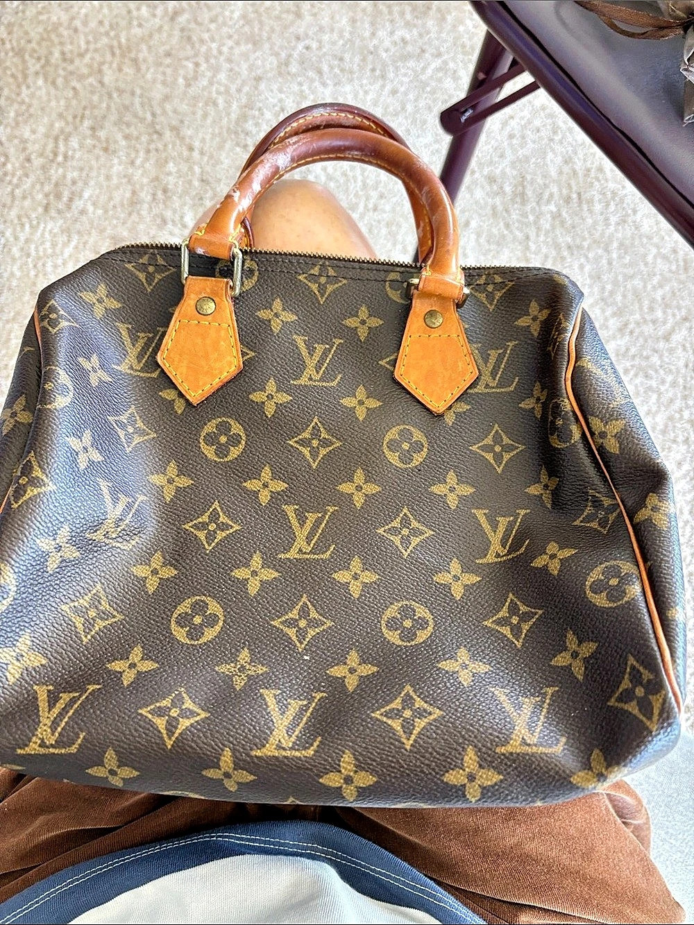 Louis Vuitton Speedy 25 Monogram Satchel in Brown